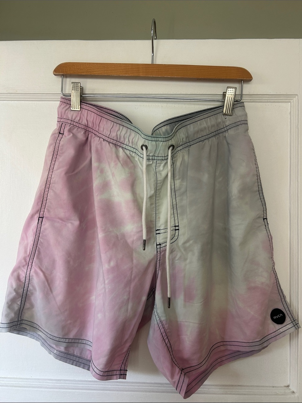 RVCA Pastel Cotton Candy Tie-Dye Swim Trunks